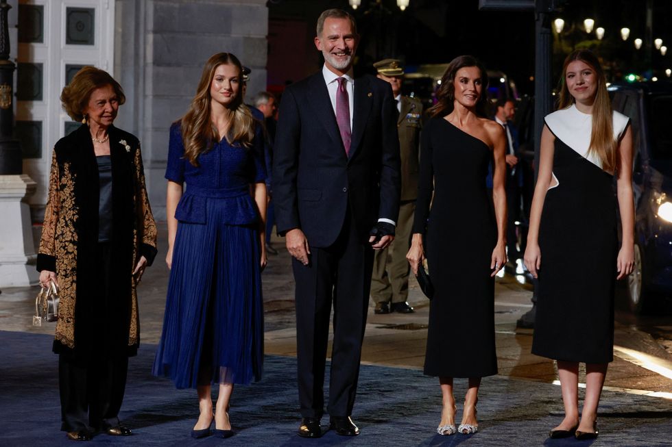 Queen Sofia, Princess Leonor, King Felipe, Queen Letizia, Infanta Sofia
