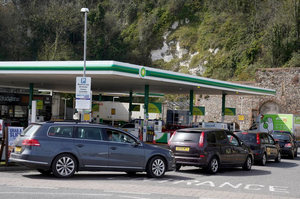Queue for a petrol station