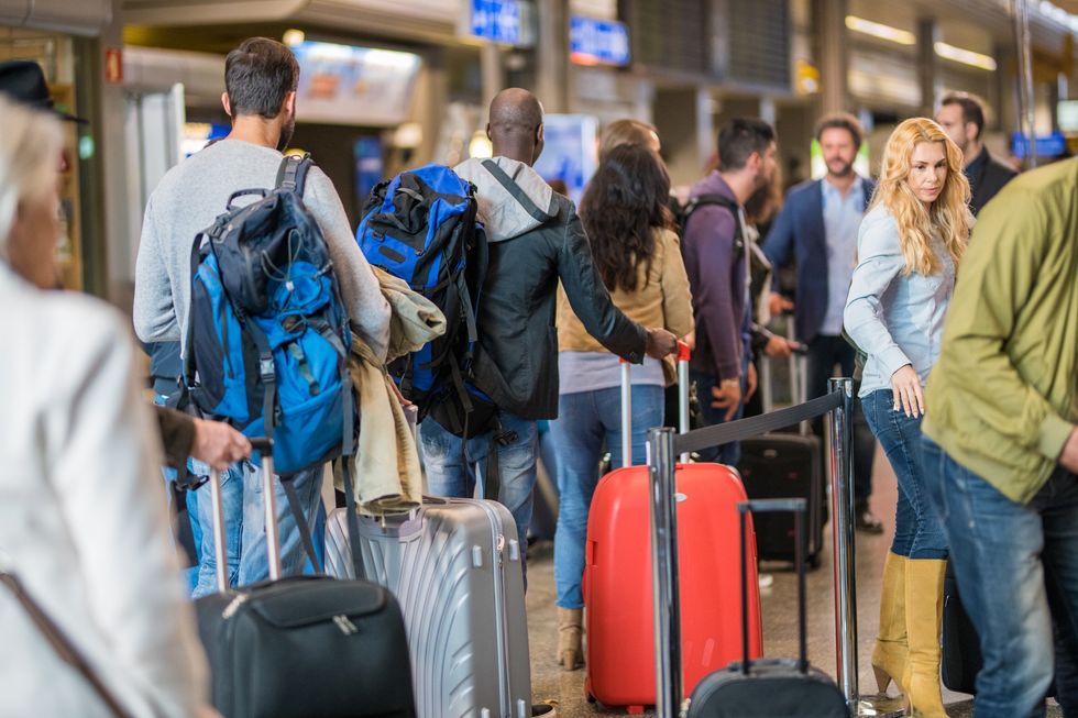 Queueing at airport