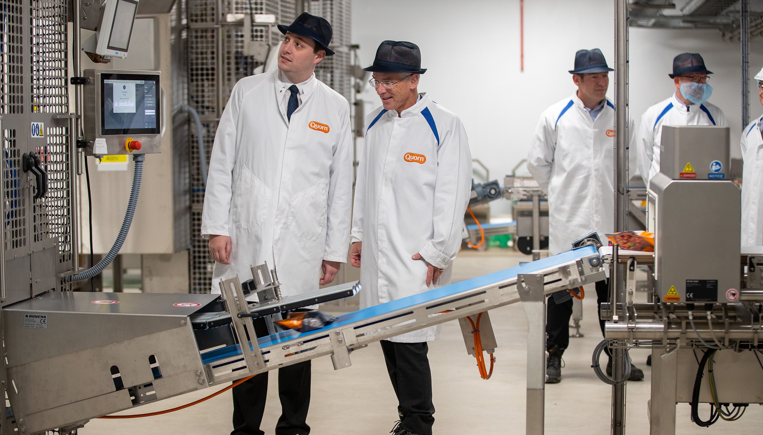 Quorn Foods CEO Kevin Brennan (right) and Tees Valley Mayor Ben Houchen (left) officially opened the world's biggest meat alternative production facility at Quorn Foods Belasis site in Billingham, in the North East, in 2018.