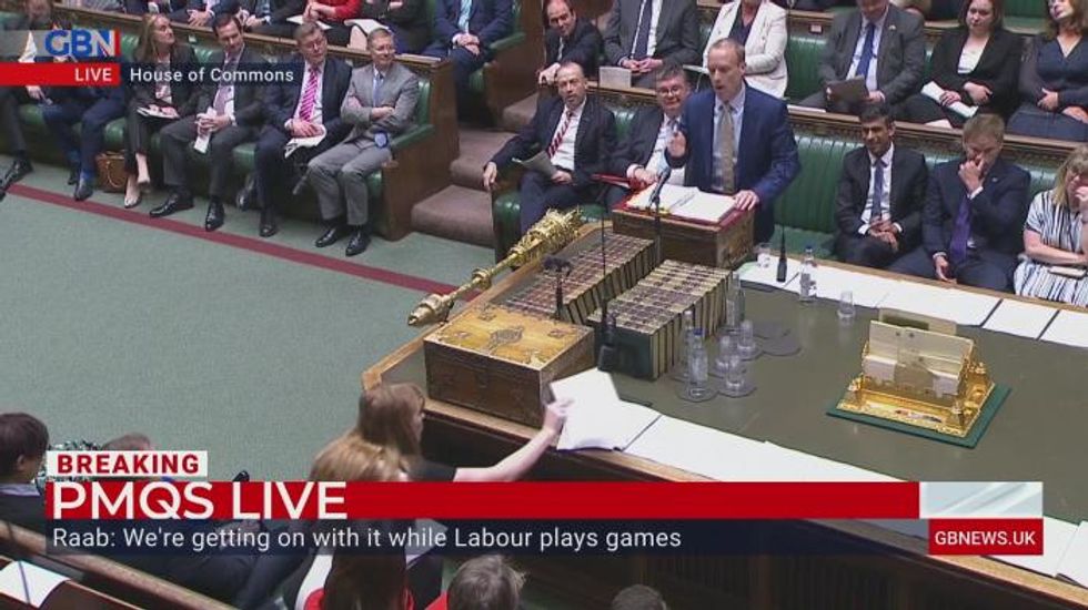 PMQs live: Dominic Raab accuses Angela Rayner of 'champagne socialism' during RMT train strike