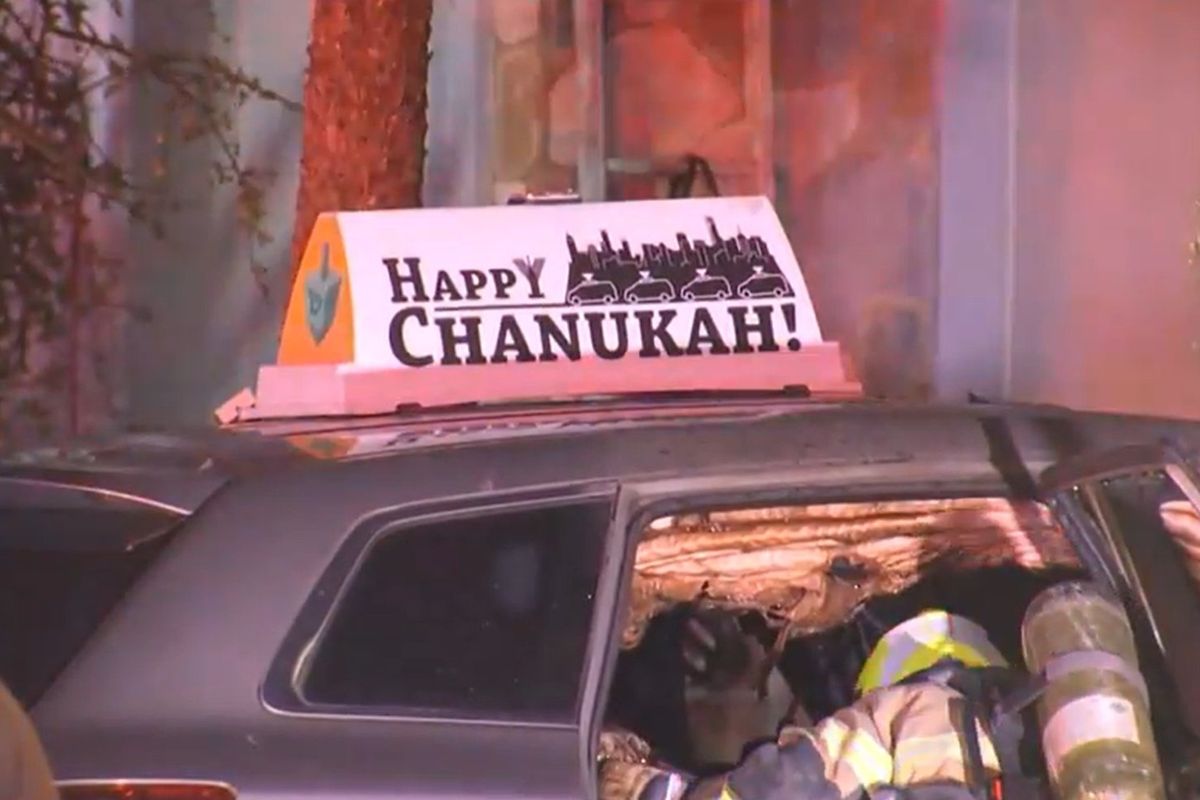 Rabbi's car firebombed