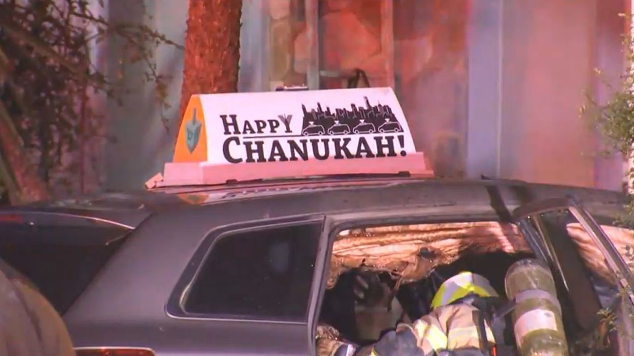 Rabbi's car firebombed