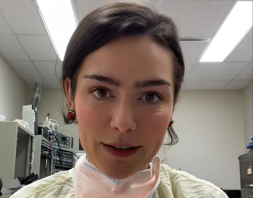 rachel headshot and sleeping woman