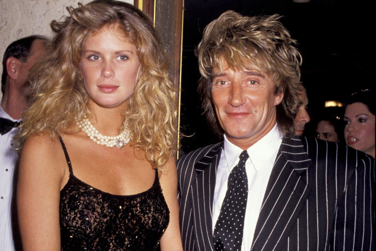 Rachel Hunter and Rod Stewart