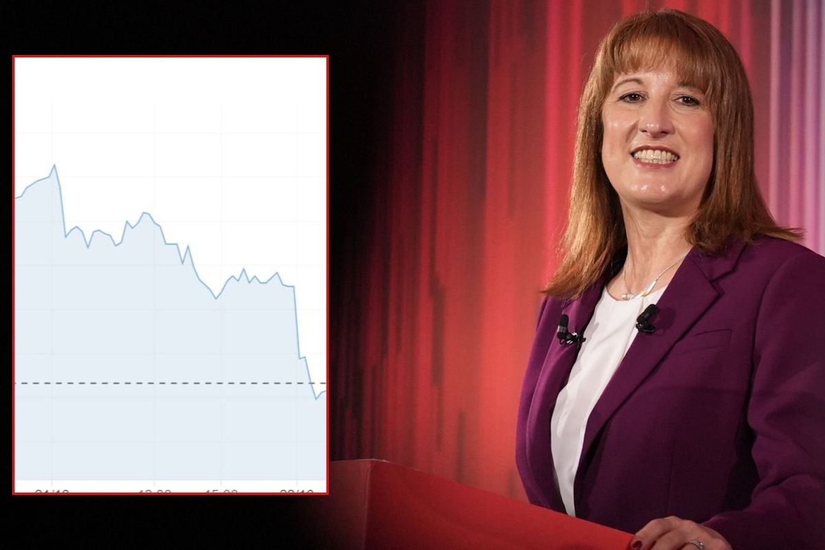 Rachel Reeves and 30-year gilt graph