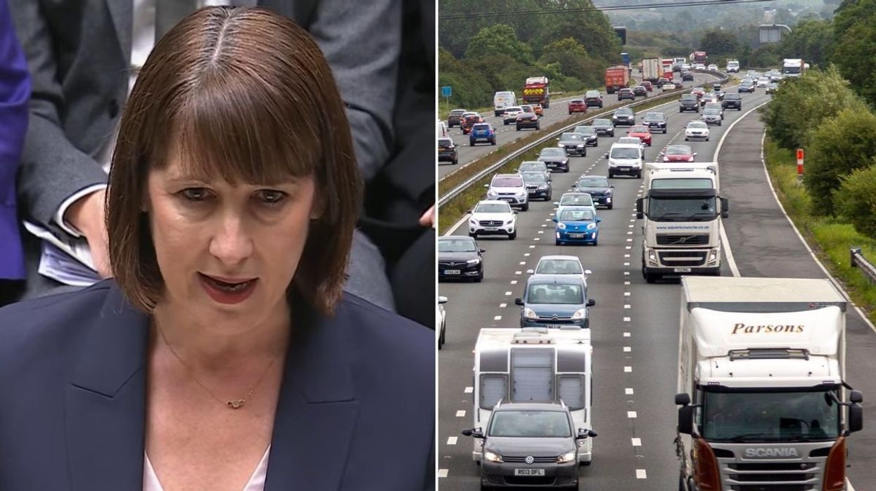 Rachel Reeves and a busy UK road