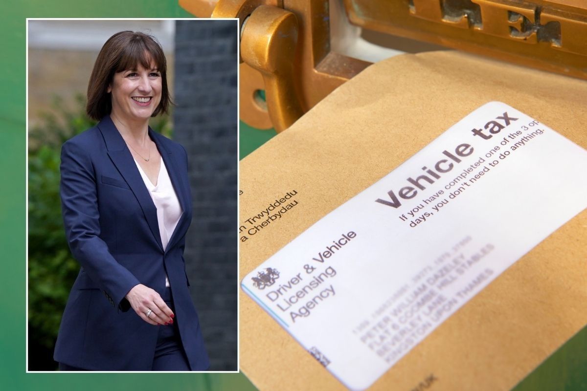 Rachel Reeves and a vehicle tax reminder letter