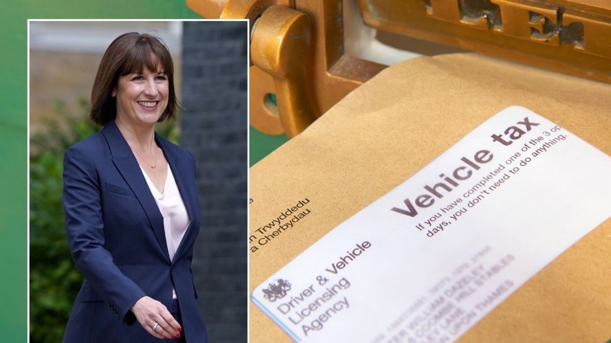 Rachel Reeves and a vehicle tax reminder letter