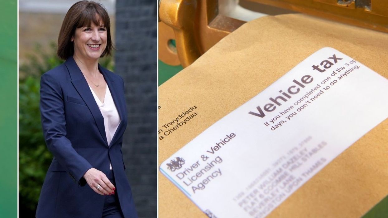 Rachel Reeves and a vehicle tax reminder letter