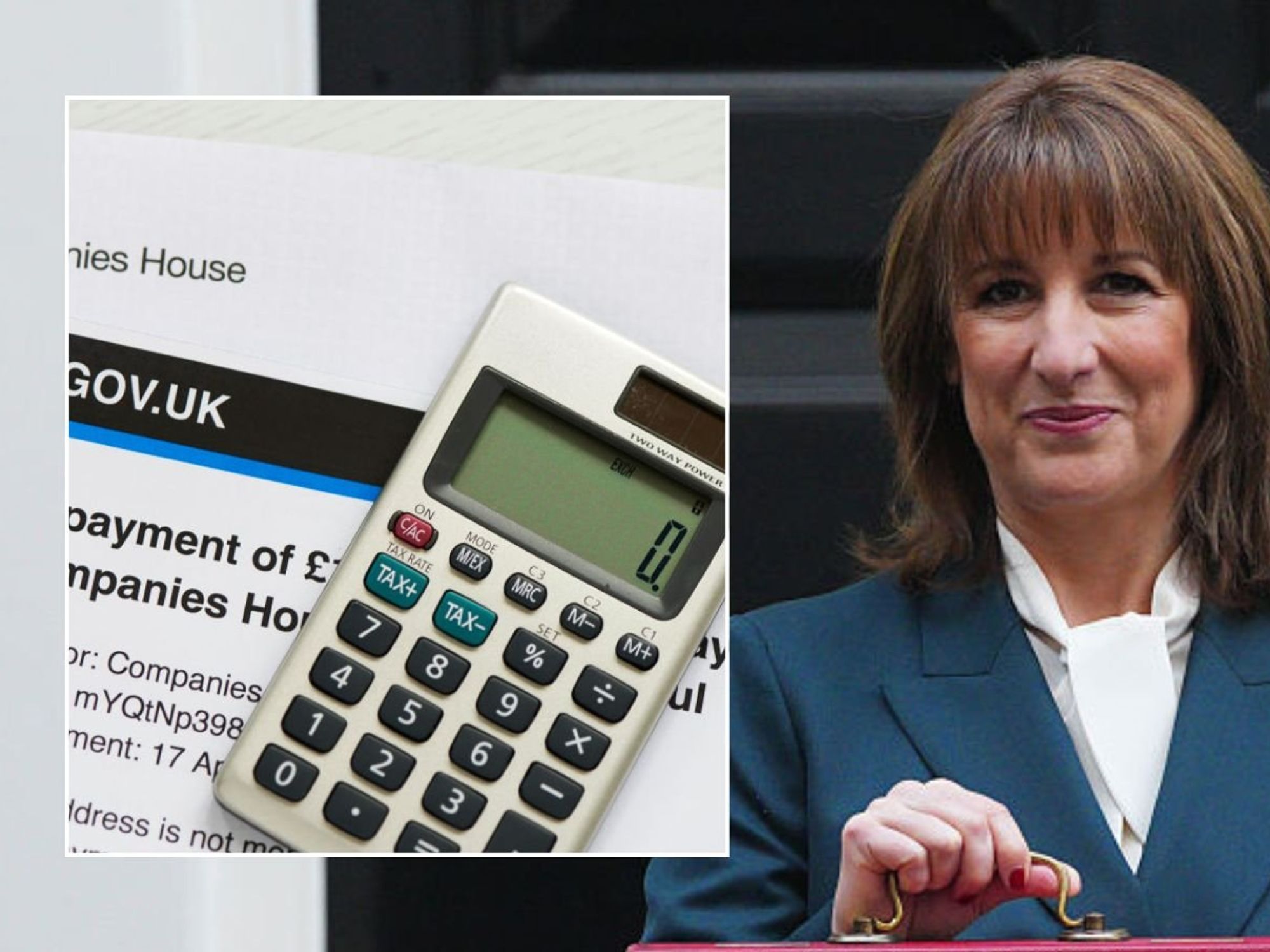 Rachel Reeves and calculator