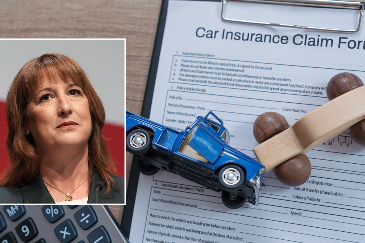 Rachel Reeves and car insurance claim form