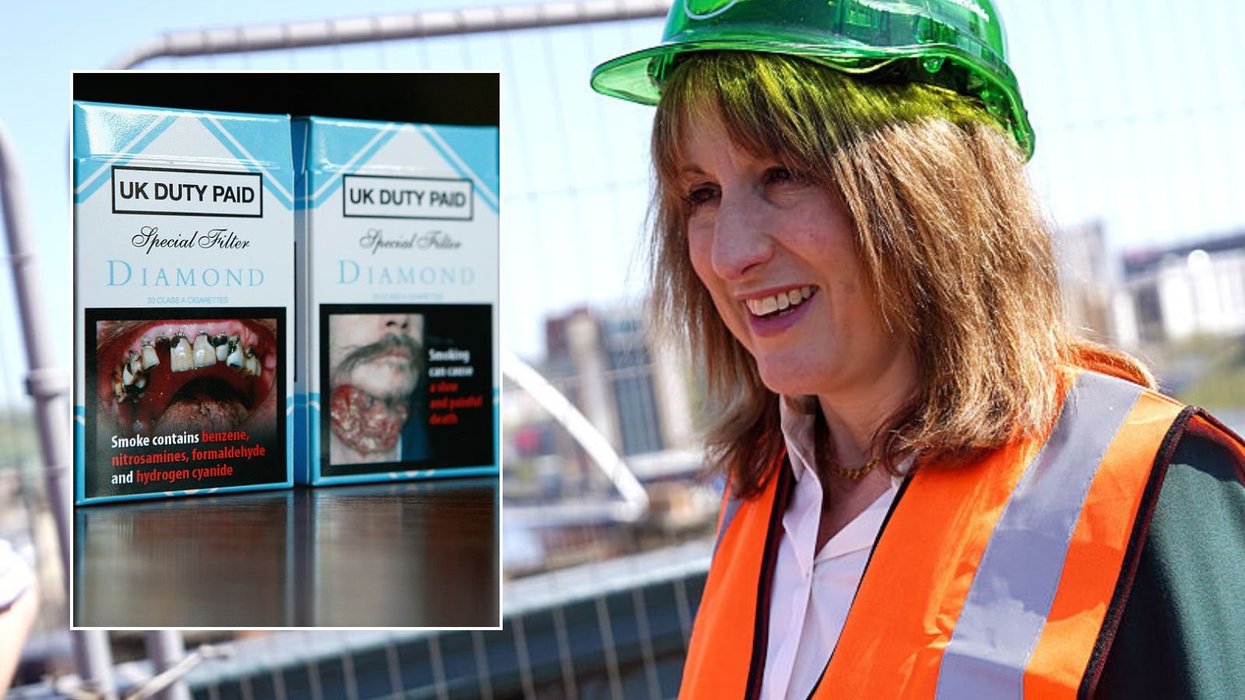 Rachel Reeves and cigarette boxes