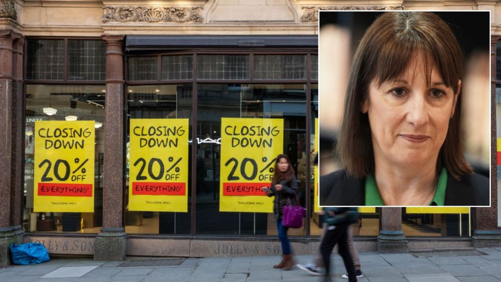 Rachel Reeves and closed store