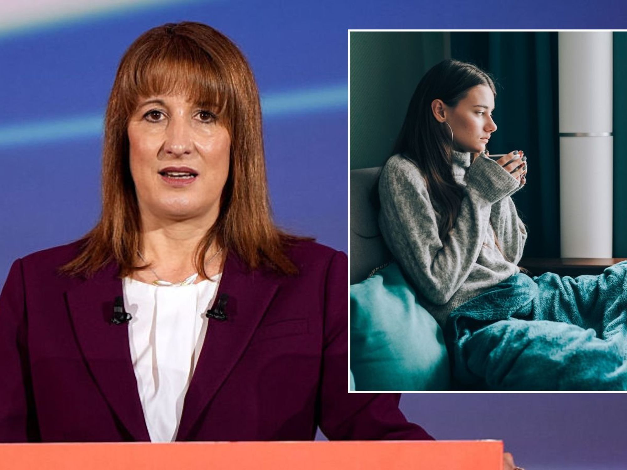 Rachel Reeves and cold woman