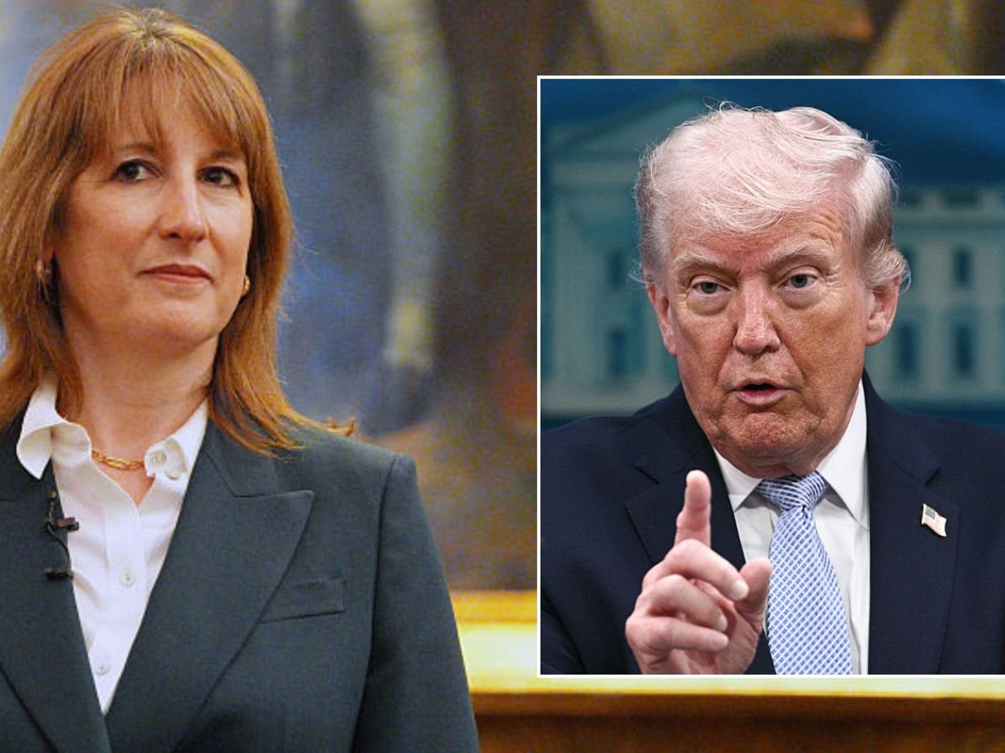 Rachel Reeves and Donald Trump