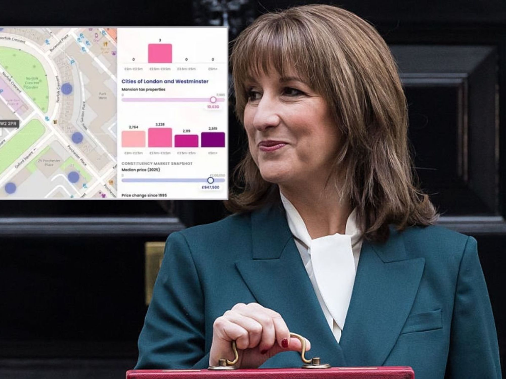 Rachel Reeves and mansion tax map