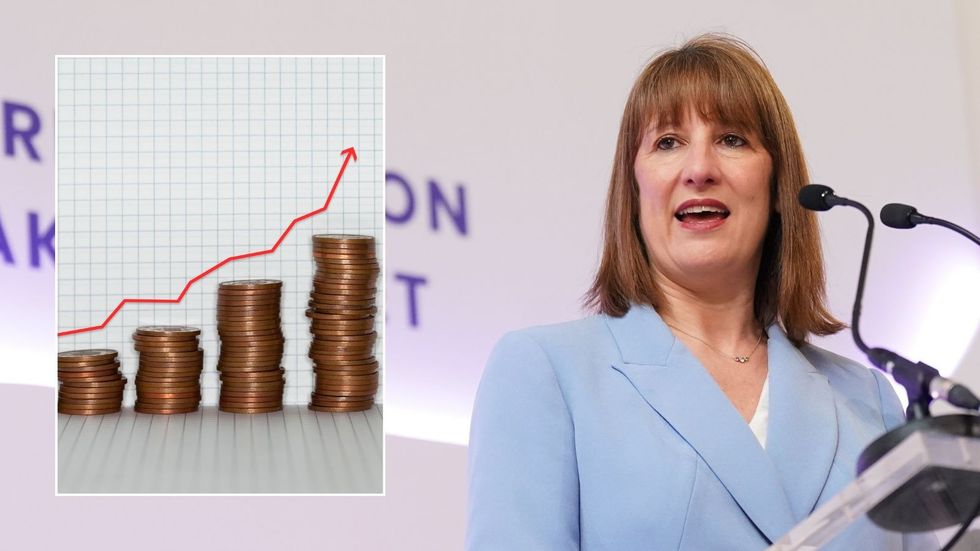 Rachel Reeves and money graph