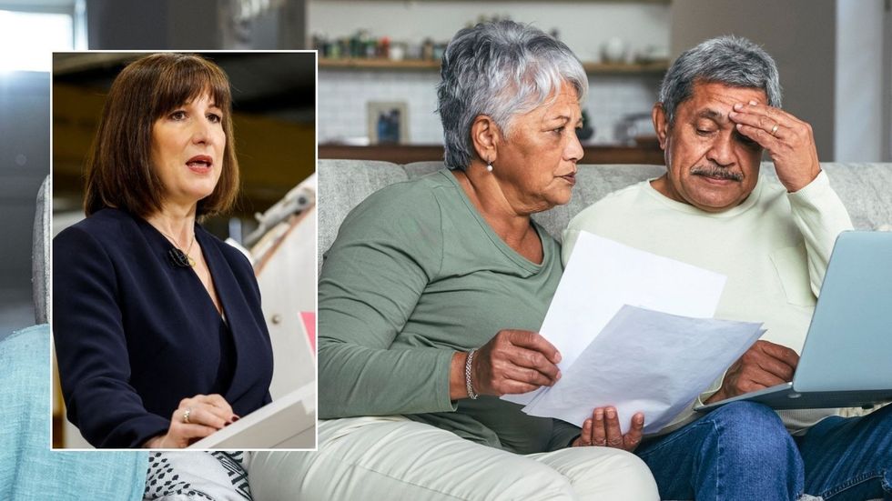 Rachel Reeves and older couple