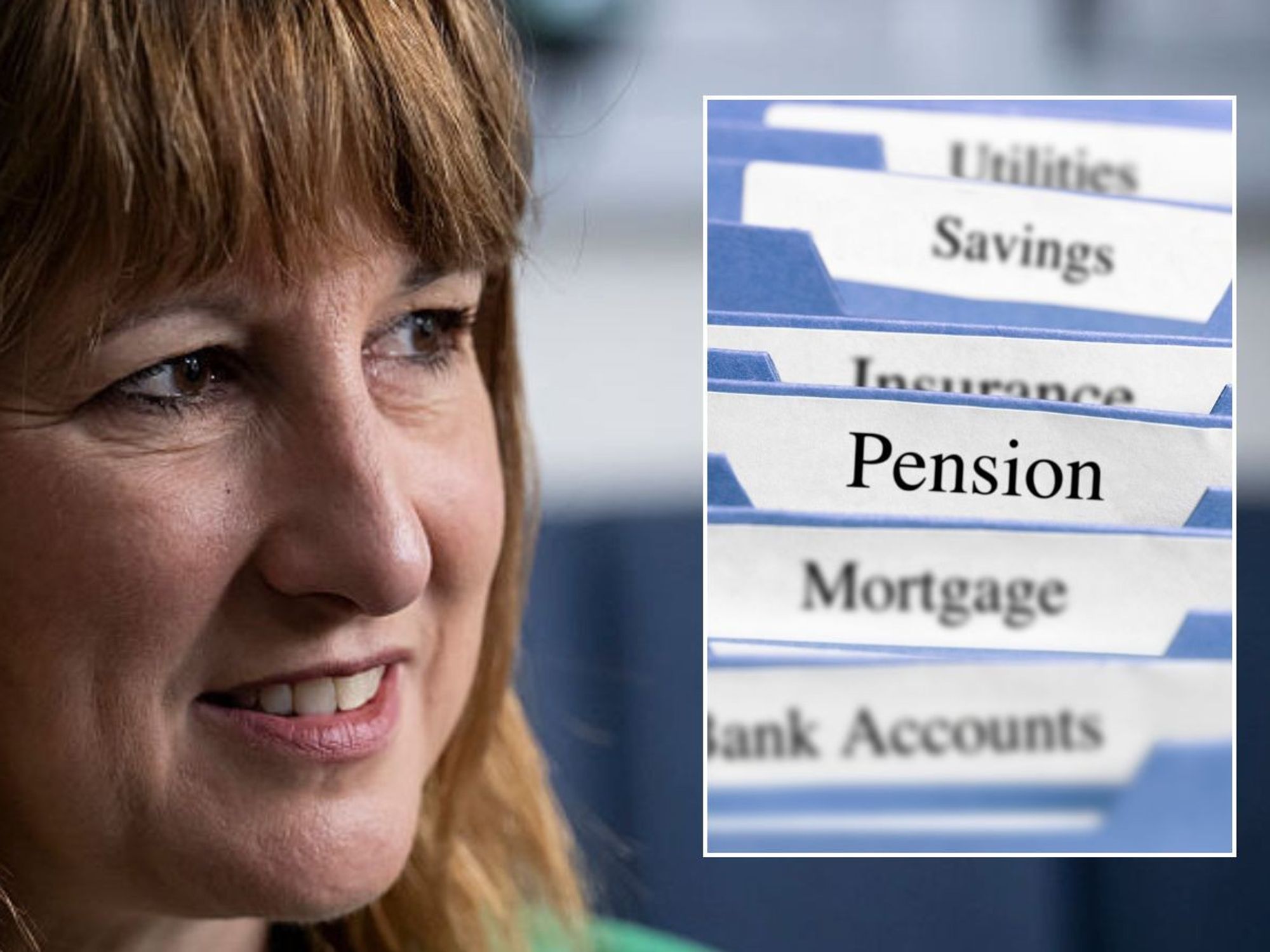 Rachel Reeves and pension folder