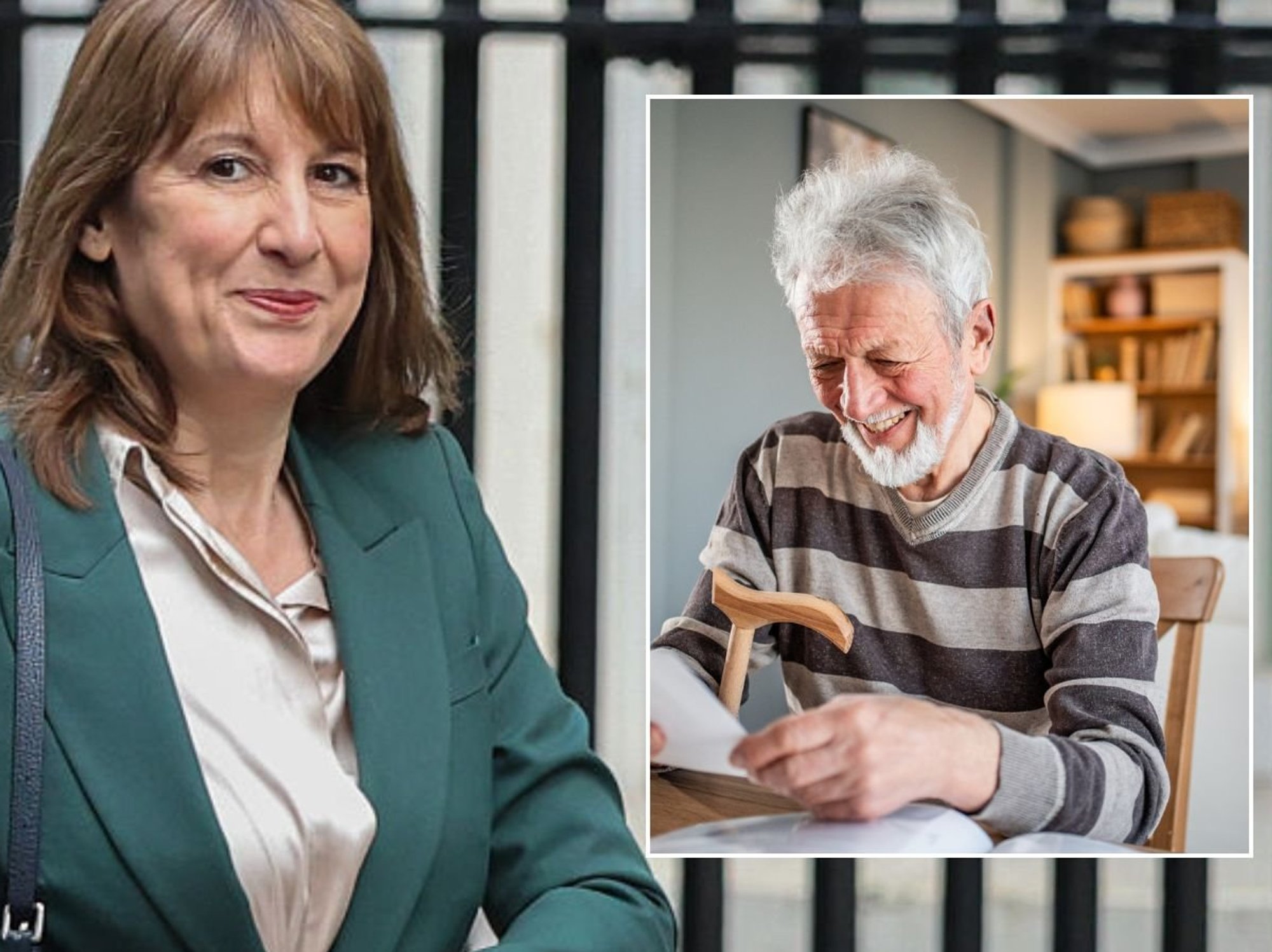 Rachel Reeves and pensioner
