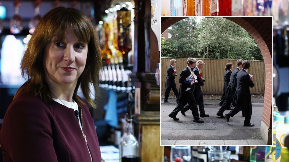 Rachel Reeves and private school students