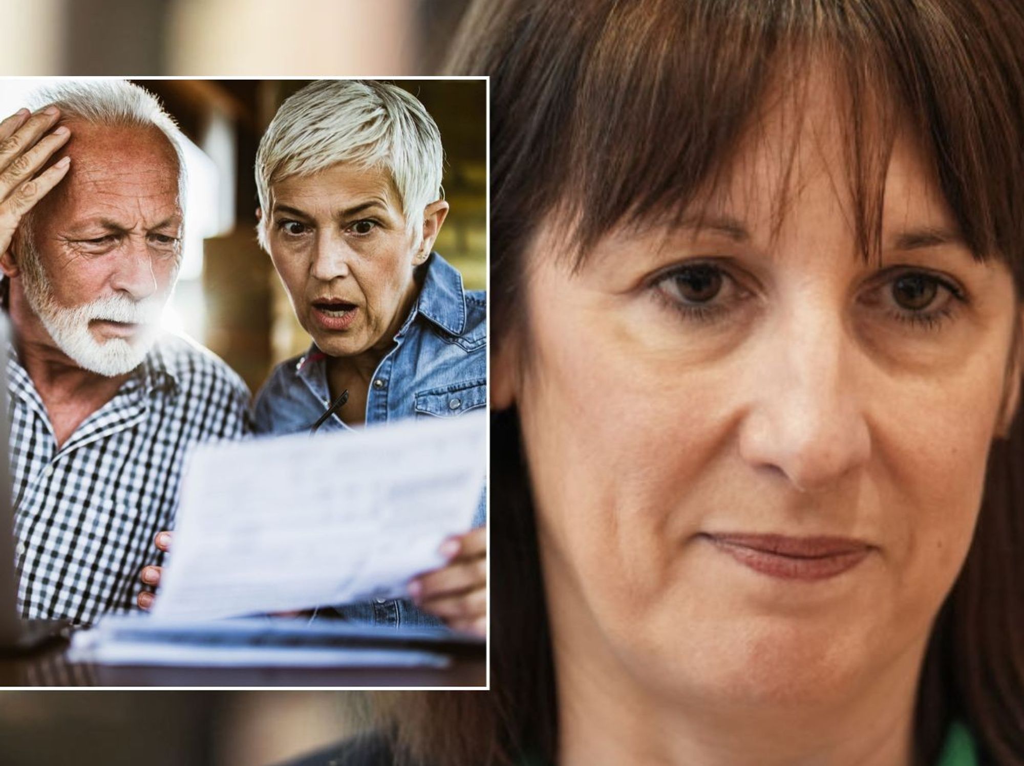 Rachel Reeves and shocked couple