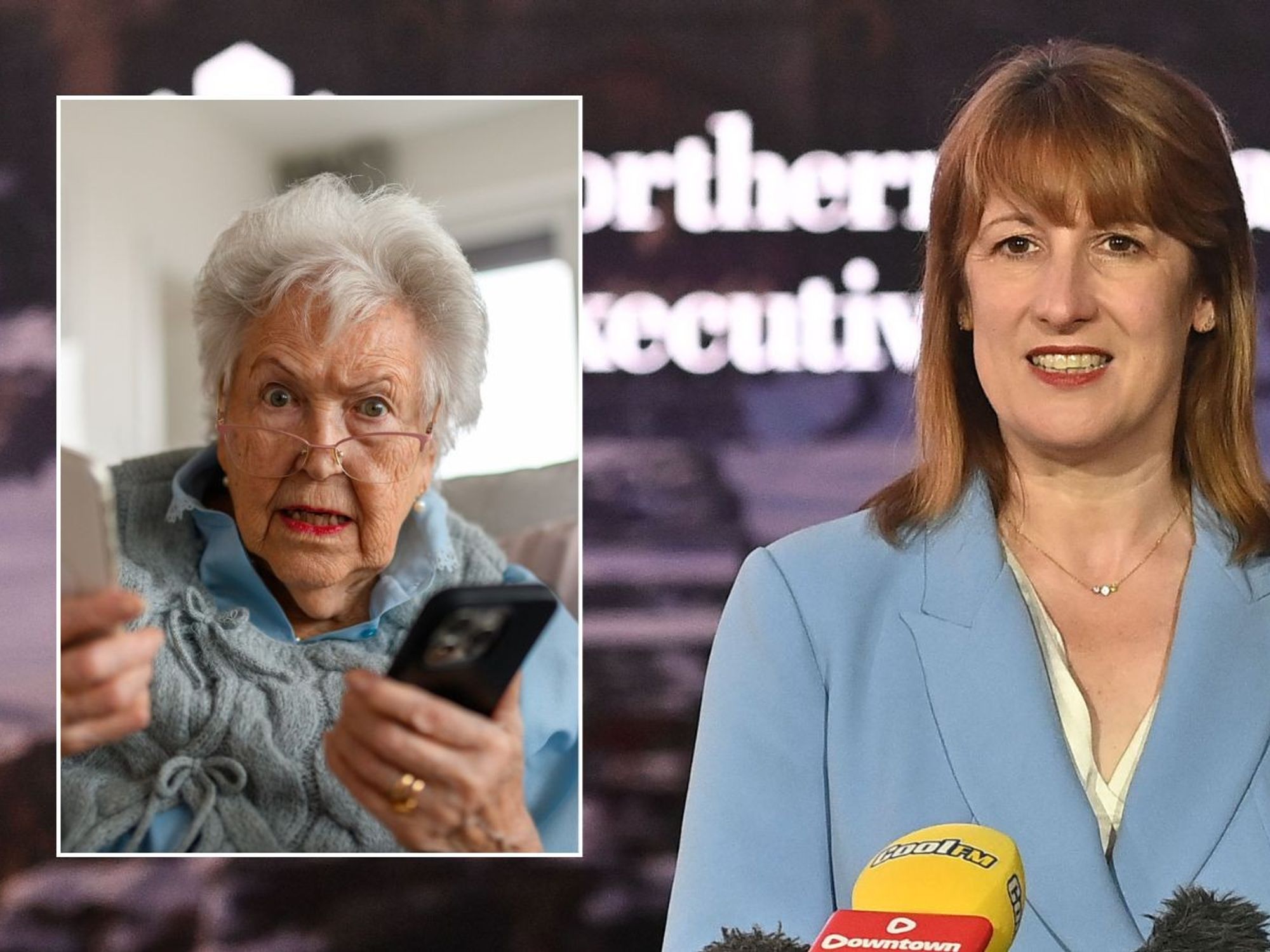 Rachel Reeves and shocked pensioner