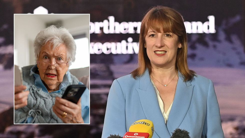 Rachel Reeves and shocked pensioner