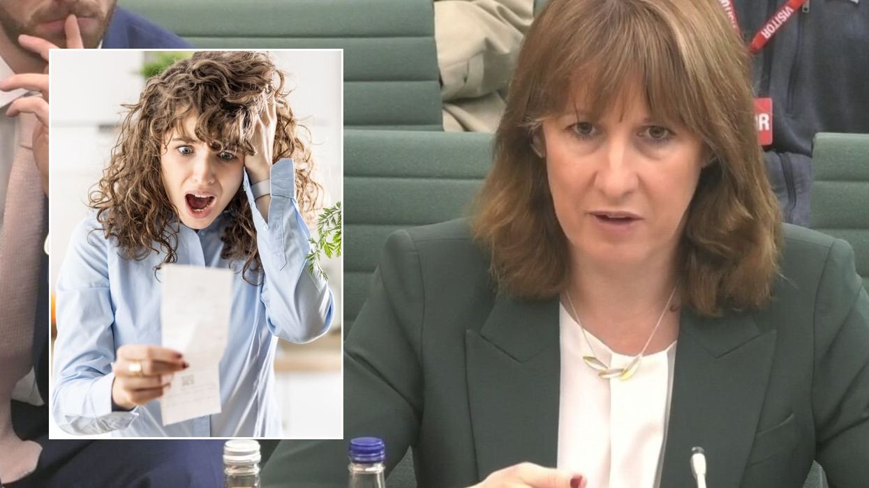 Rachel Reeves and shocked woman