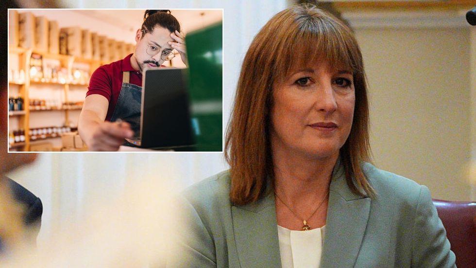 Rachel Reeves and shop worker