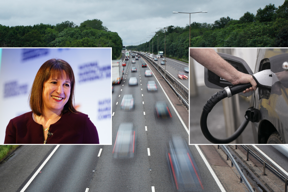 Rachel Reeves and UK road and electric car charger