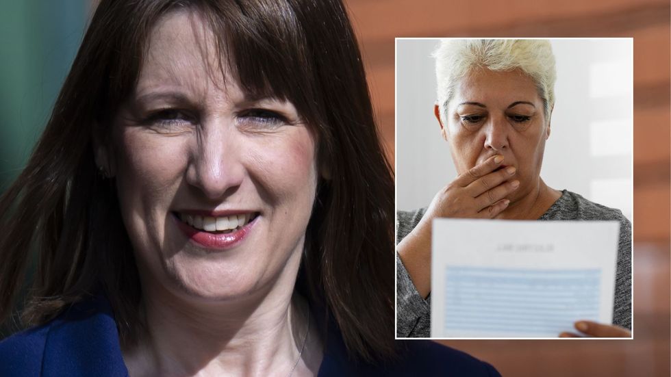 Rachel Reeves and woman in shock