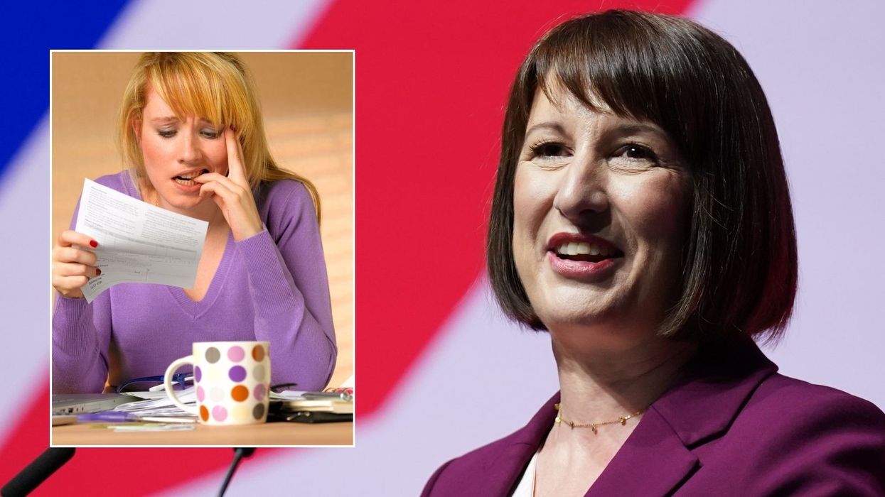 Rachel Reeves and woman looking stressed