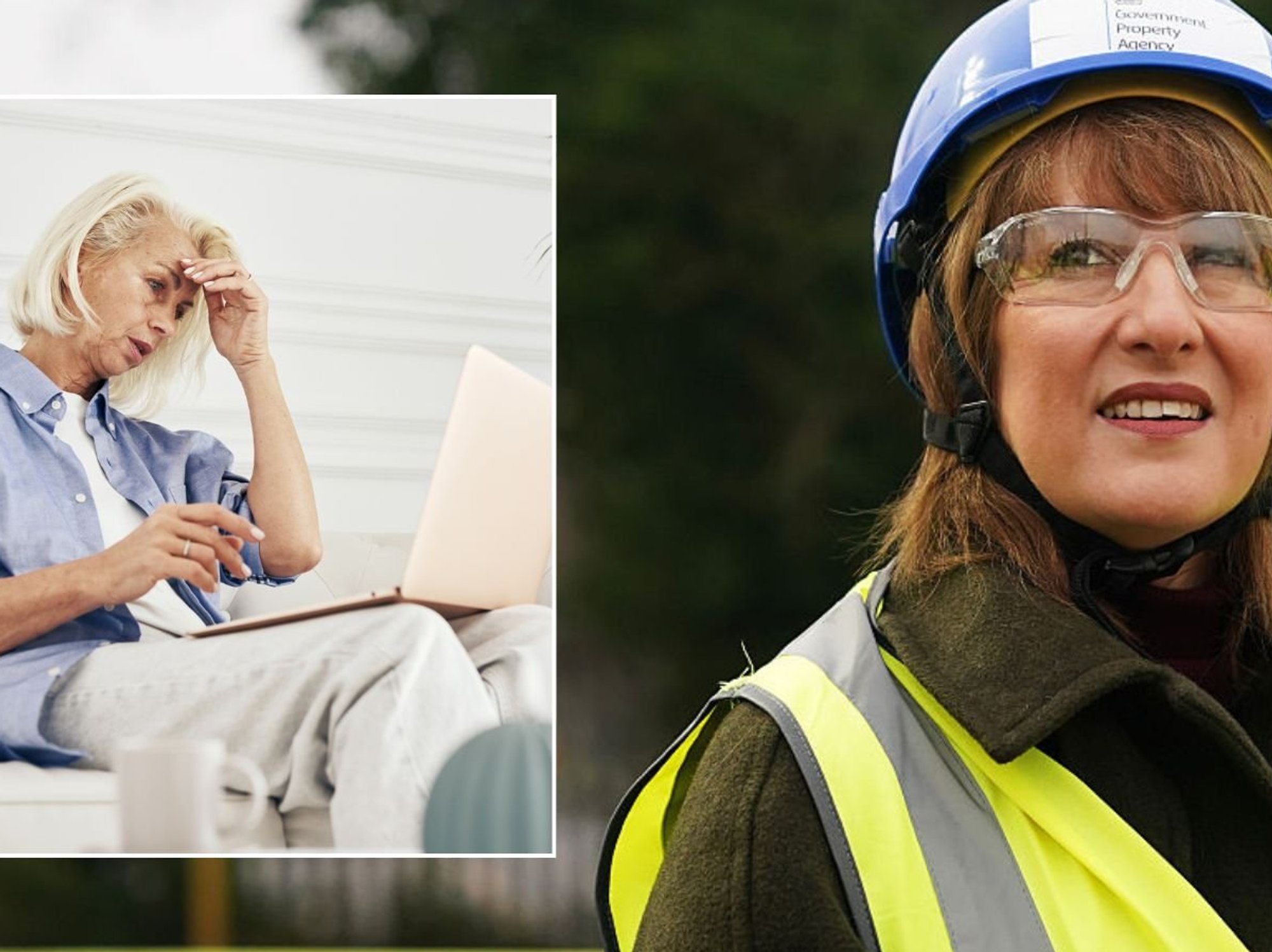 Rachel Reeves and woman on laptop