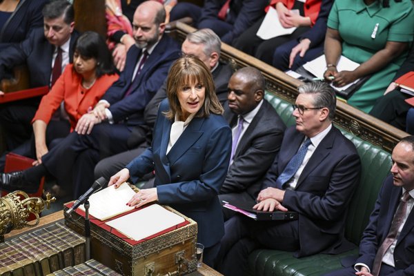 Rachel Reeves delivering the Budget 2025