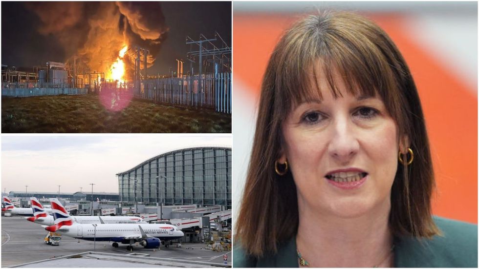Rachel Reeves, fire and Heathrow airport