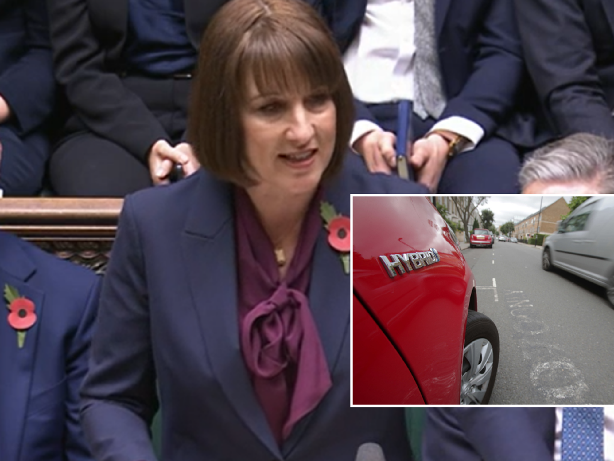 Rachel reeves/ hybrid car