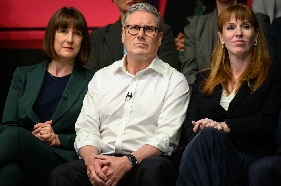 Rachel Reeves (left), Keir Starmer (middle), Angela Rayner (right)