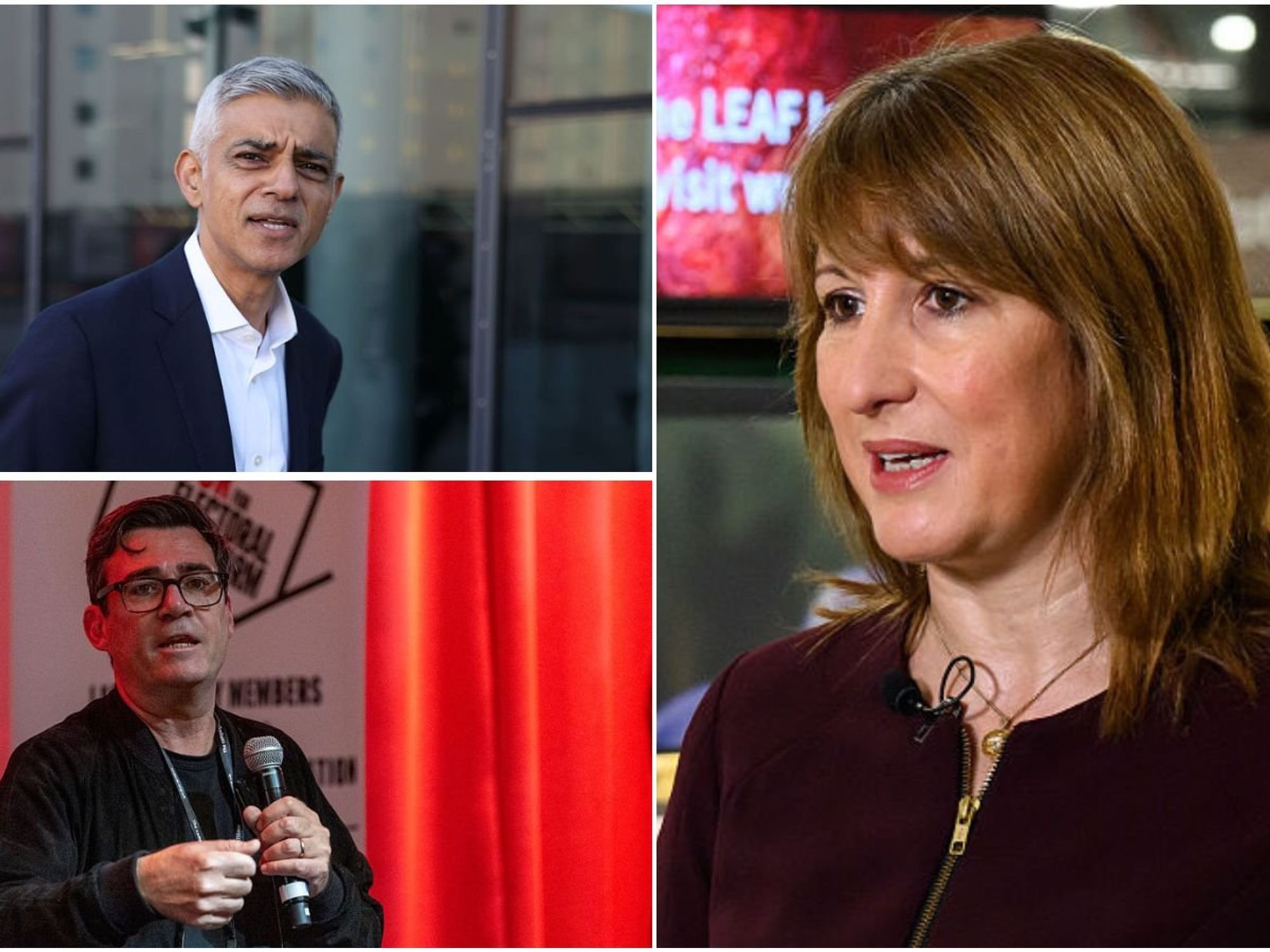 Rachel Reeves, Sadiq Khan and Andy Burnham