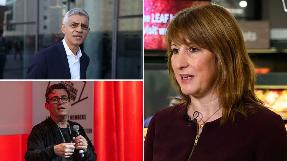 Rachel Reeves, Sadiq Khan and Andy Burnham