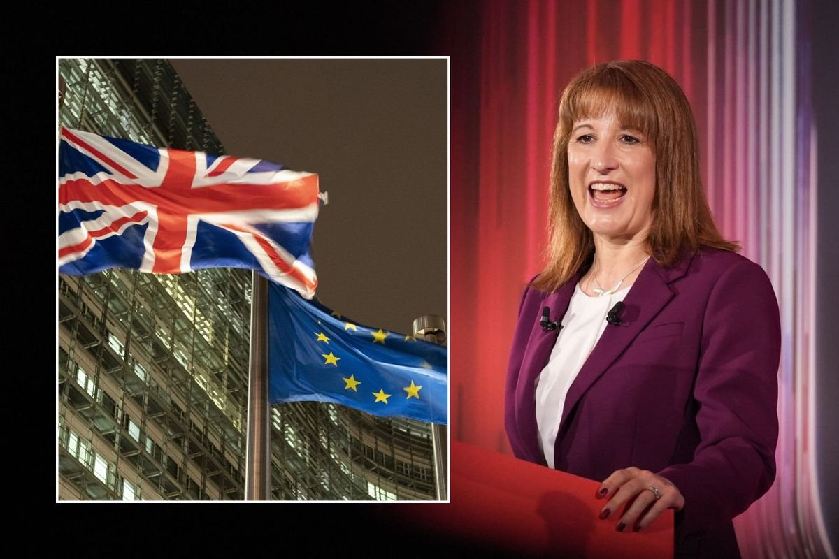 Rachel Reeves, Union Jack and EU flag