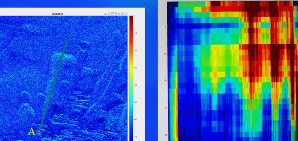 Radar scan results indicating structure in Egypt