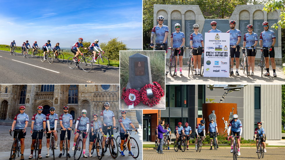 RAF Digby cyclists