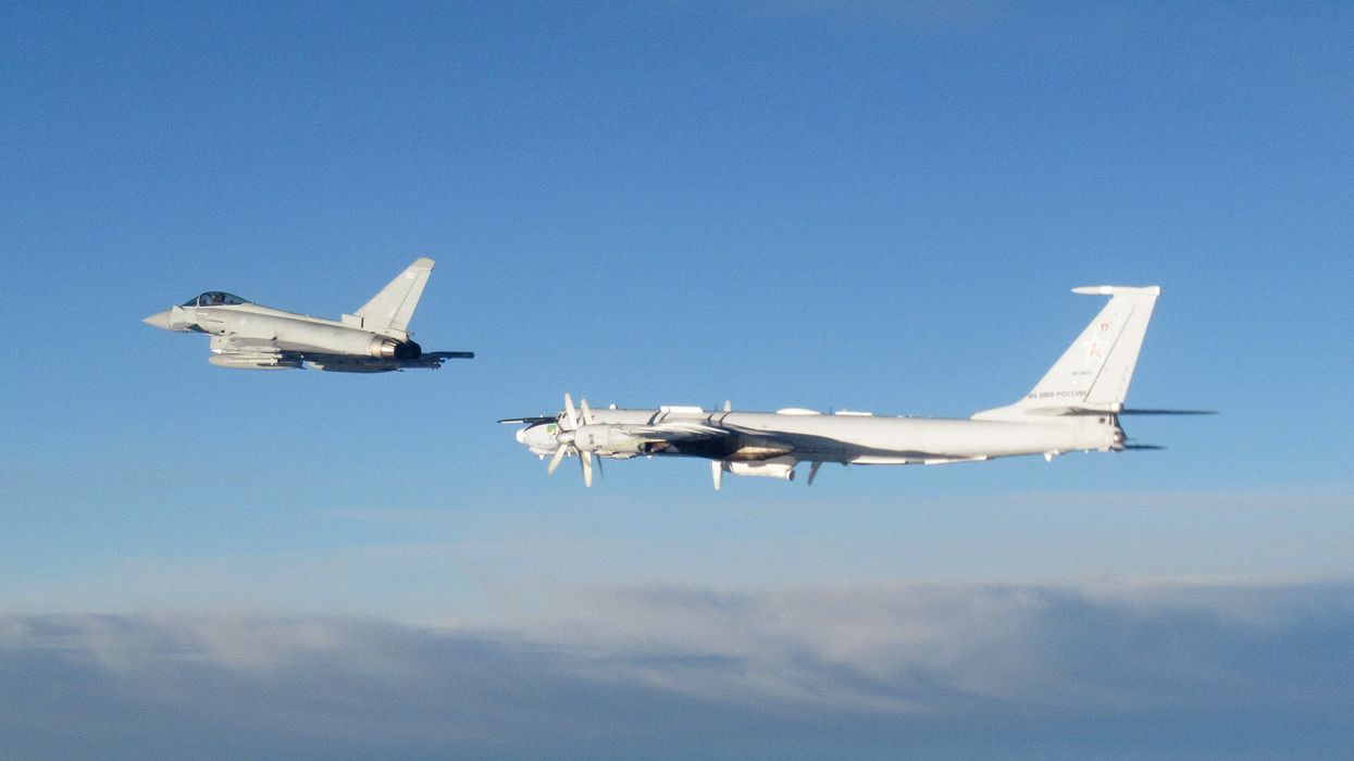 RAF Typhoon intercepts Russian TU-142