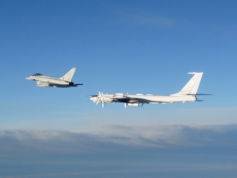 RAF Typhoon intercepts Russian TU-142 