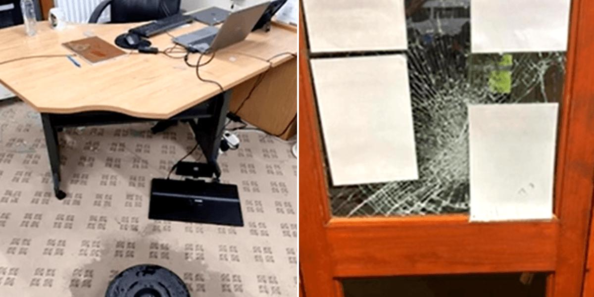 Illegal migrants ‘went berserk and smashed up office’ at RAF Wethersfield, shocking footage reveals Illegal migrants ‘went berserk and smashed up office’ at RAF Wethersfield, shocking footage reveals