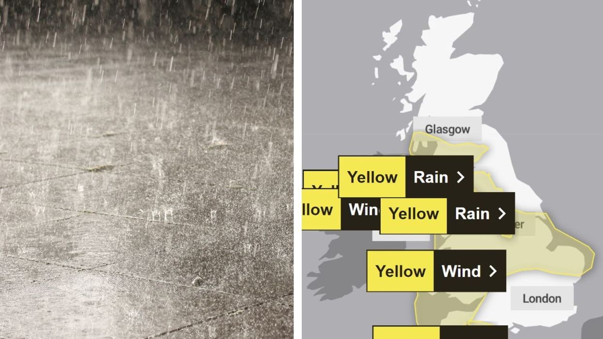 Rain and a met office alert