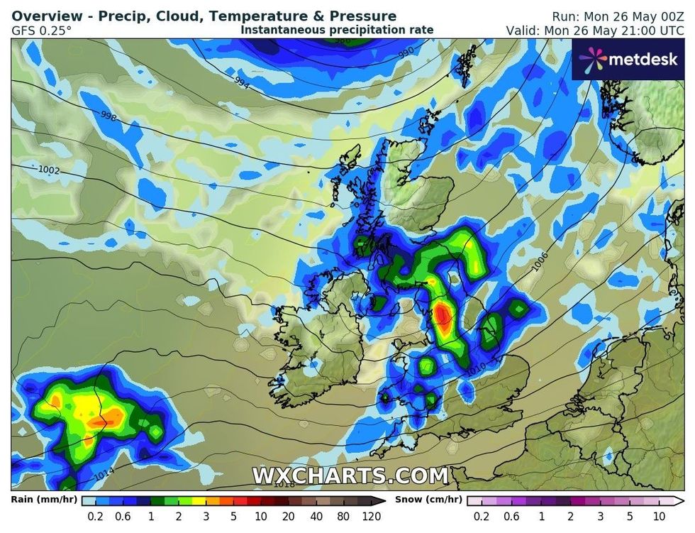 Rain is expected across much of the country today
