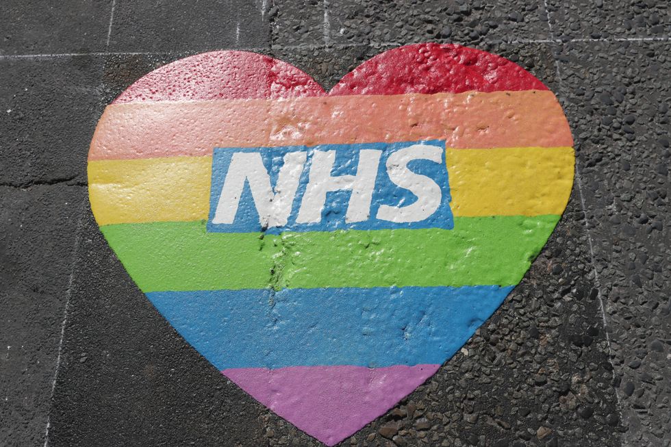 Rainbow NHS heart